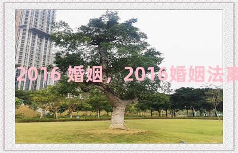 2016 婚姻，2016婚姻法离婚房产分割